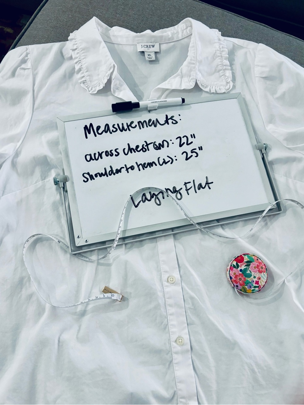 J. Crew Puff-sleeve ruffle-collar top - Picture 7 of 8